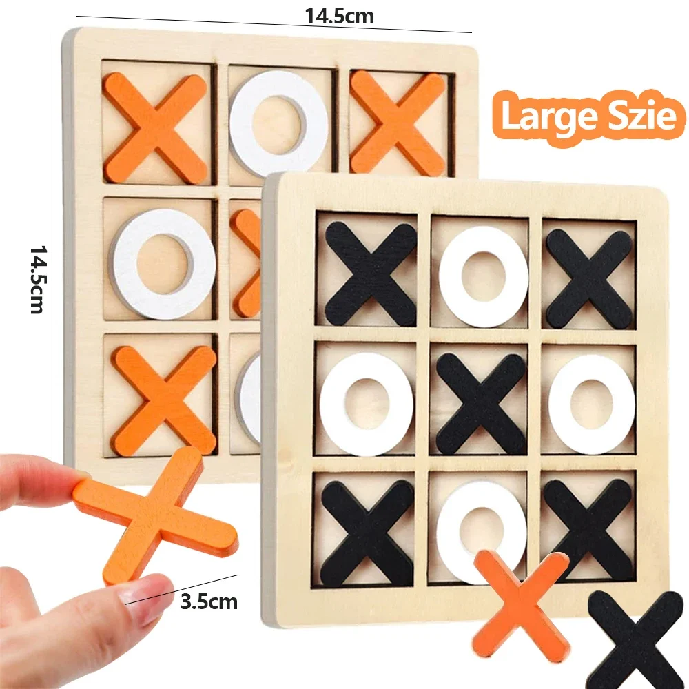 Board Game Word - Wooden XO Tic Tac Toe Game