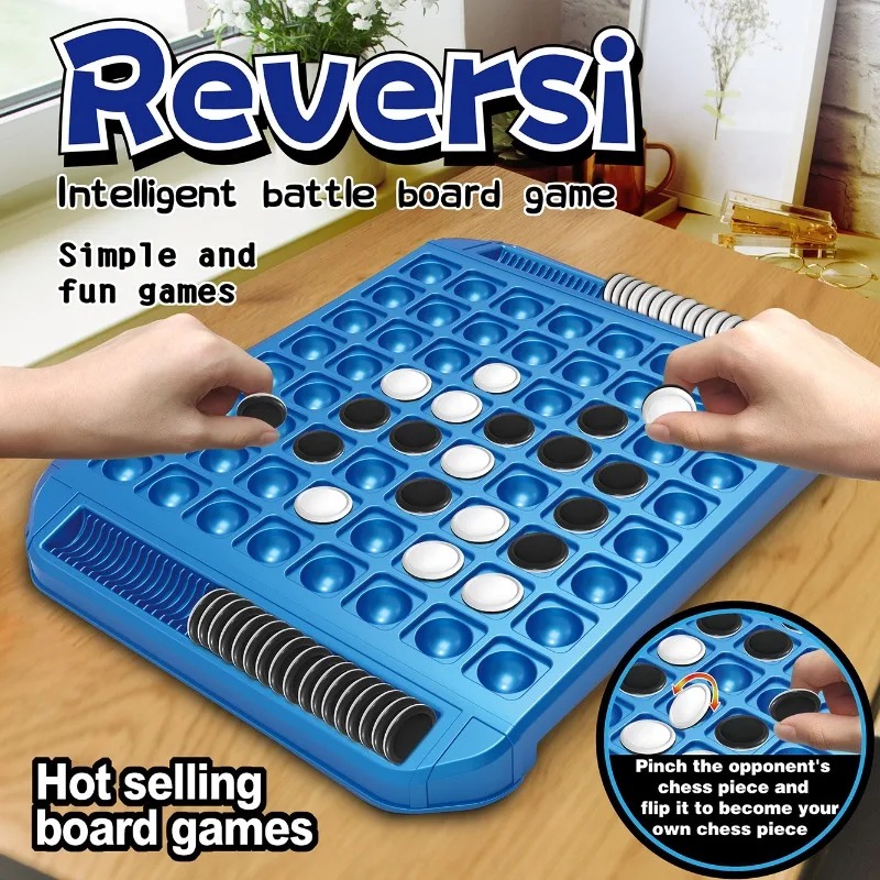 Board Game For 3 Players - Dual-Side Flip Board Strategy Game for