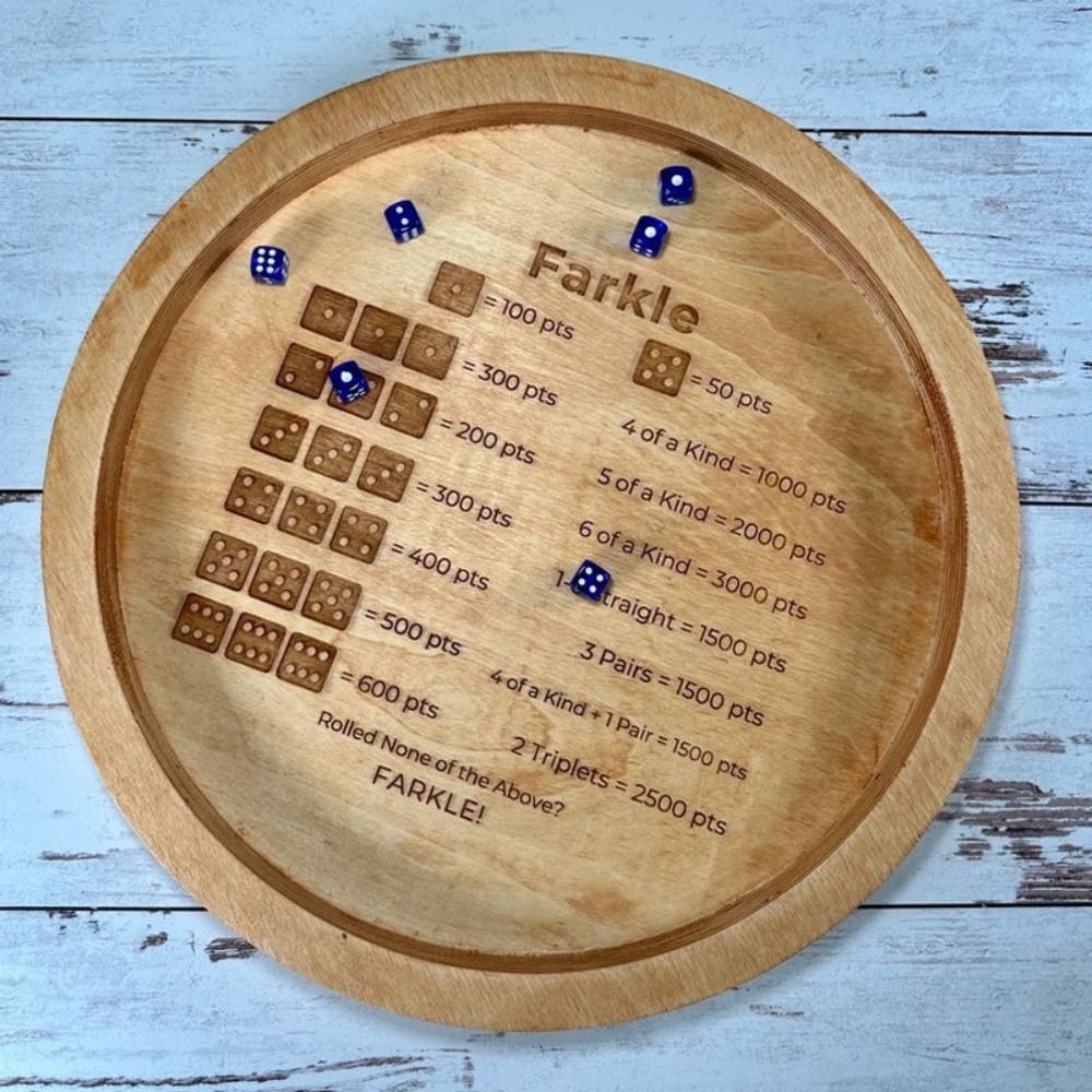 Board Game Ranking - Wooden Crap Out Dice Score Board