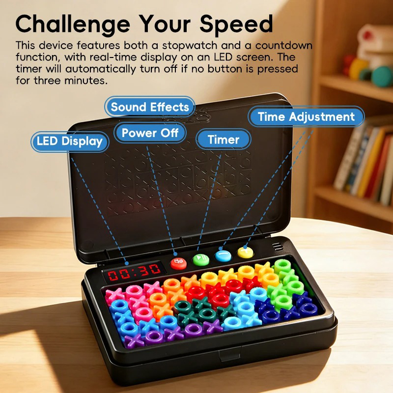 Board Game For 6 Years Old - KNYYSECQ Smart XO Puzzle Children's Puzzle
