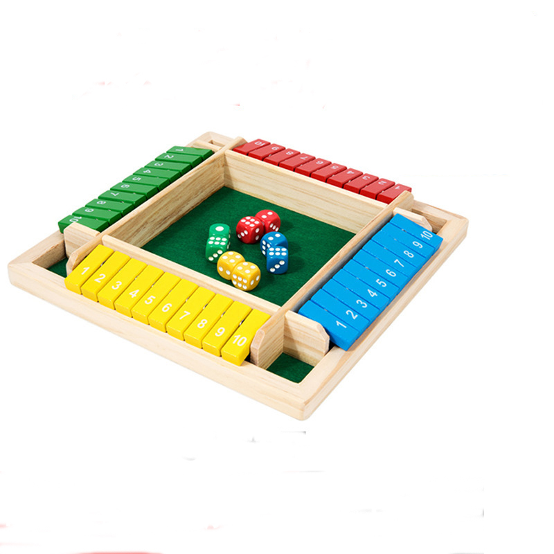 Board Game For 3 Players - Arithmetic Dice Board Game Four-Sided Flip