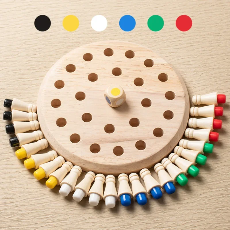 Board Game For 6 Years Old - 1PC Wooden Memory Match Stick Chess