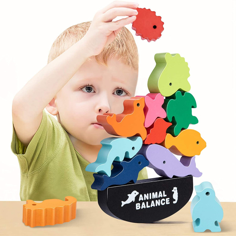 Board Game Word - New Children Montessori Wooden Animal Balance