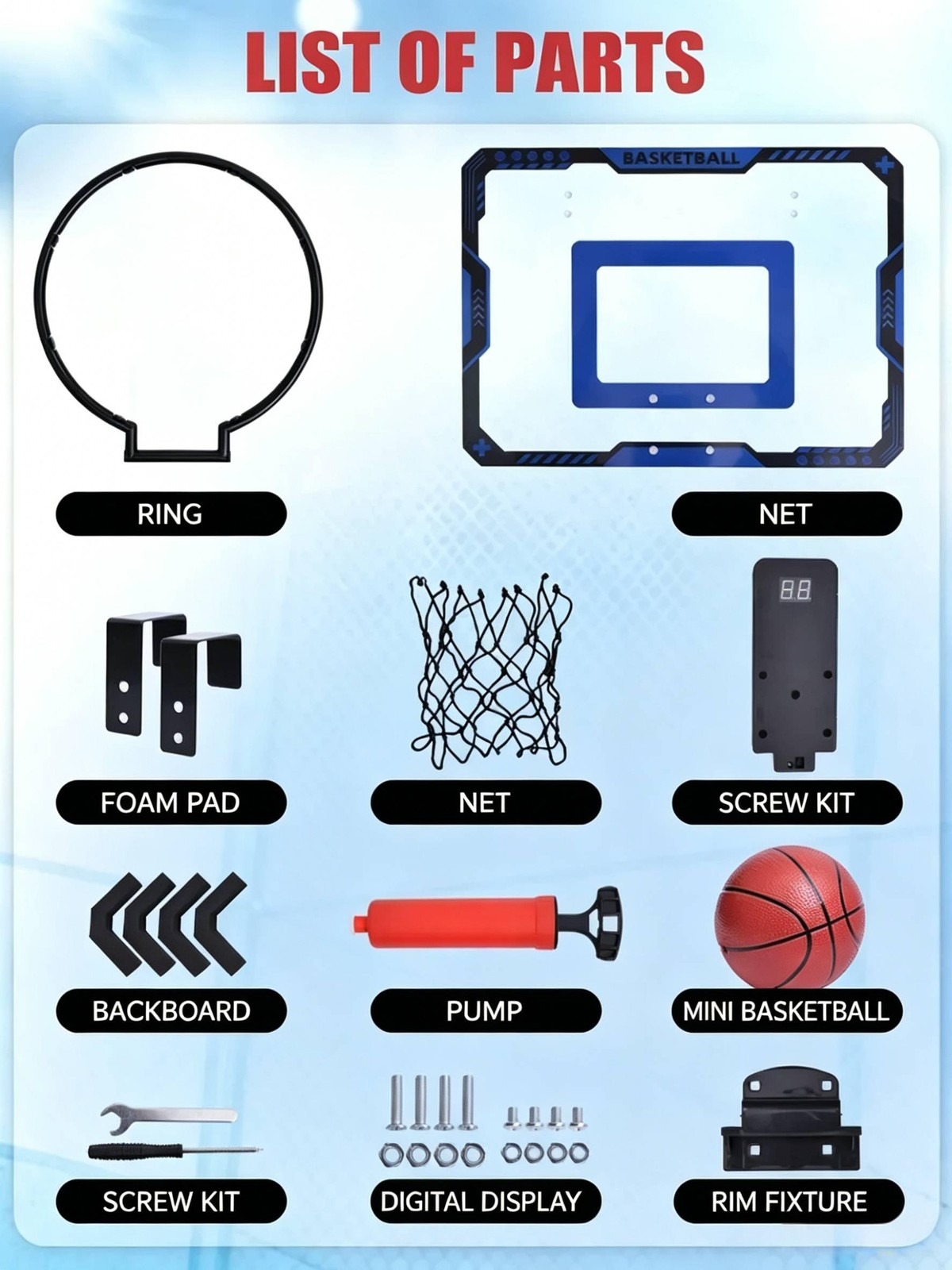 Kids Indoor Basketball Hoop Wa - Board Game Ranking ulasan dan harga