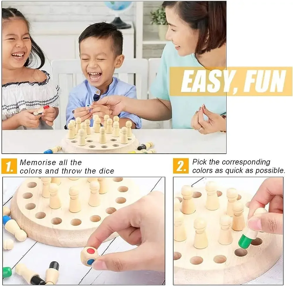 1PC Wooden Memory Match Stick  - Board Game For 6 Years Old ulasan dan harga