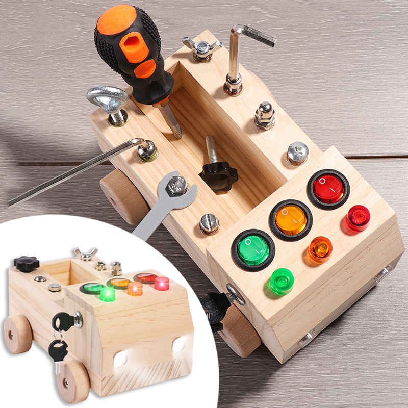 Wooden Montessori Busy Board S - Board Game For 6 Years Old ulasan dan harga