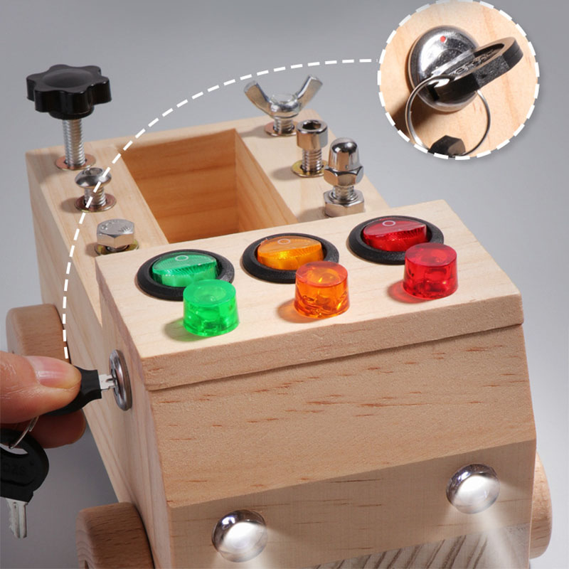Wooden Montessori Busy Board S - Board Game For 6 Years Old ulasan dan harga